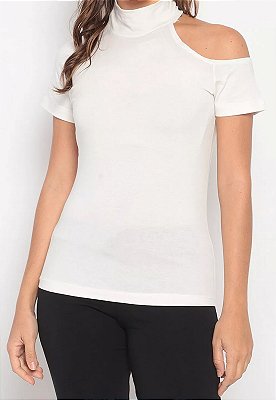 Blusa Maria Paes Ombro Aberto Off White