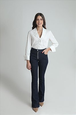 Calça Boot Cut Esther - Jeans Escuro