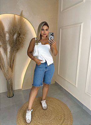 Bermuda Adele - Jeans Claro