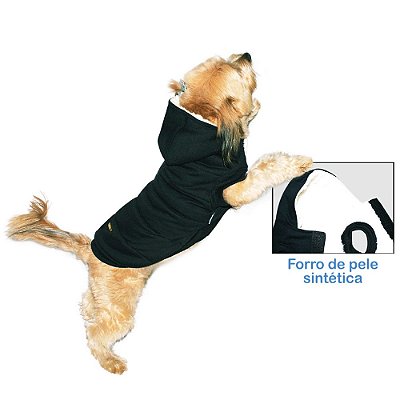 Casaco Sherpa Pet com Capuz - Roupa de Frio para Cachorro