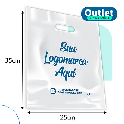Sacola Personalizada / Alça Boca - Vazada / (25x35cm) UP