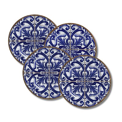 Jogo 4 Pratos de Sobremesa 19,5Cm Coimbra - Alleanza