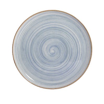 Prato De Sobremesa 22cm Caoba Azul em Cerâmica