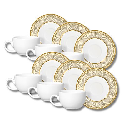Jogo 6 Xícaras De Café 85ml Plissan - Alleanza