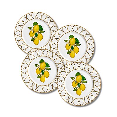 Jogo 4 Pratos de Sobremesa Siciliano - Alleanza