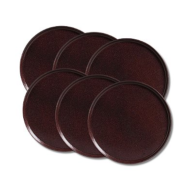 Jogo 6 Pratos Rasos 27cm Terra Essencial - Porto Brasil