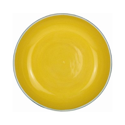 Prato Raso 26cm Santorini Amarelo Feito À Mão La Casa Brasil