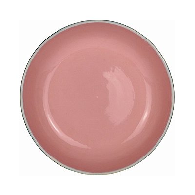 Prato Raso 26cm Santorini Rosa Feito À Mão La Casa Brasil