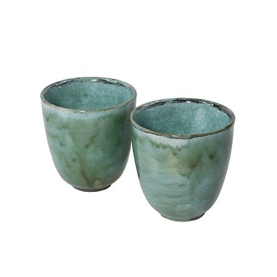 Jogo 2 Copos 120ml Jade - Feito À Mão - La Casa Brasil