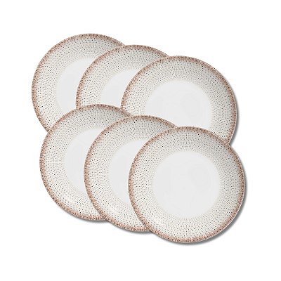 Jogo 6 Pratos Rasos Coup 29cm Sintonia - Alleanza