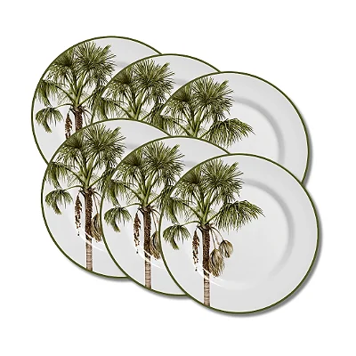 Jogo 6 Pratos Rasos 28,5cm Malibu - Alleanza