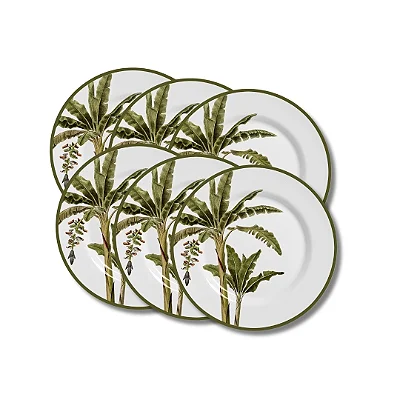 Jogo 6 Pratos de Sobremesa 19,5cm Malibu - Alleanza