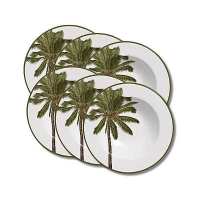 Jogo 6 Pratos Fundos 24,5cm Malibu - Alleanza