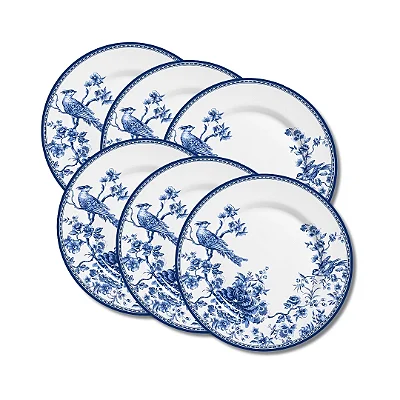 Jogo 6 Pratos Rasos 28,5cm Chinese Garden - Alleanza