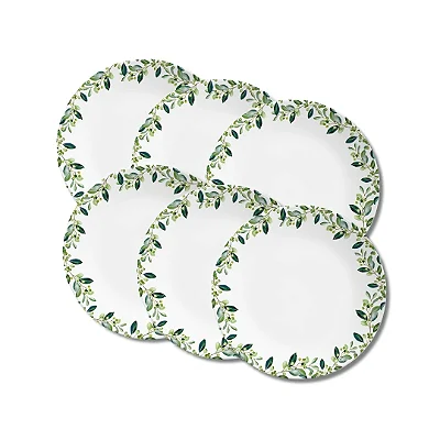 Jogo 6 Pratos Rasos Coup 29cm Oliveira - Alleanza