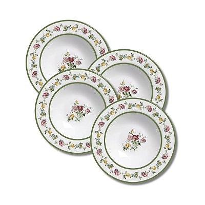 Jogo 4 Pratos Fundos 25cm Marselha - Alleanza