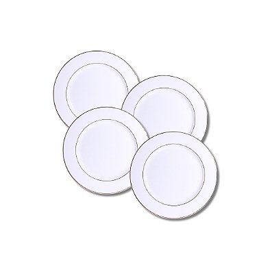 Jogo 4 Pratos de Sobremesa Majesty Gold - L'Hermitage