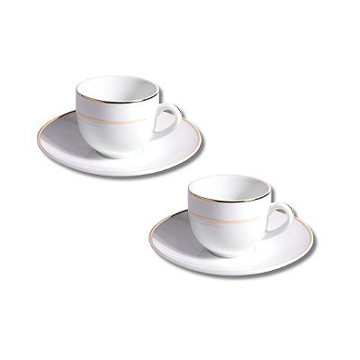 Jogo 2 Xícaras De Chá Majesty Gold - L'Hermitage