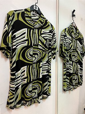 Camisa  estampada verde ayi