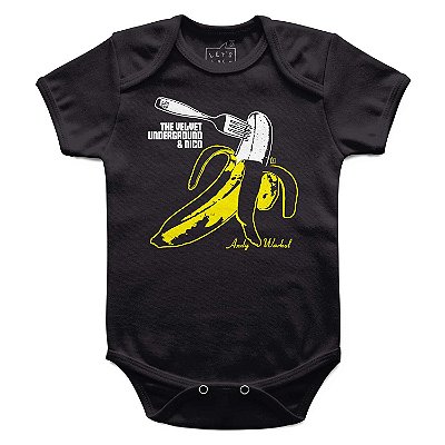 Body Bebê Velvet Underground Banana, Let’s Rock Baby