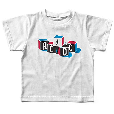 Camiseta Infantil ACDC Blocos, Let’s Rock Baby