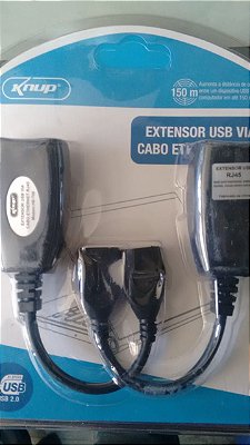 Extensor USB via Cabo Internet RJ45 Knup HB-T88