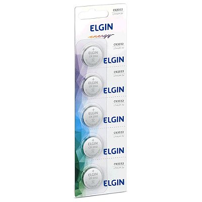 Bateria Elgin CR2032 3V Cartela Com 5 Unidades