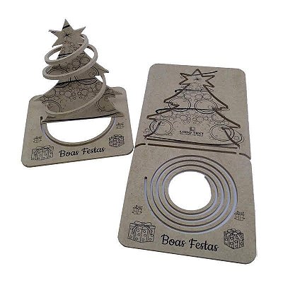 Cartão de Natal 3D - Árvore Espiral