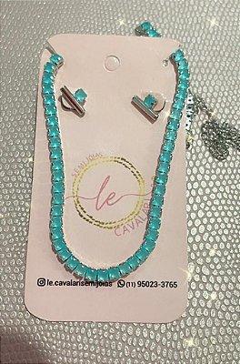 CONJUNTO RIVIERA TIFANY NO BANHO PLATINA
