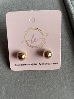 Brinco bolinha banhada à ouro18k