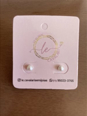 Brinco de pérola mini no banho ouro18k
