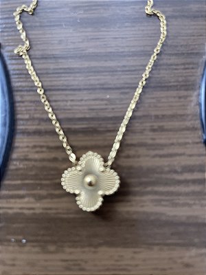 Choker trevo único  inspiração joalheria no banho ouro18k