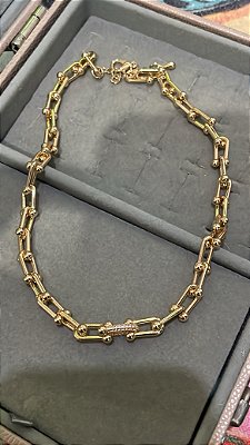 Choker tifany inspiração joalheria no banho ouro18k