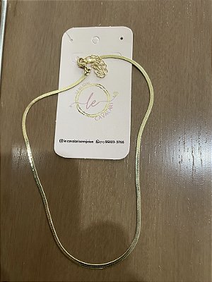 Choker fita banho ouro18k