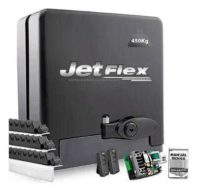 Kit Portão Eletrônico Motor Ppa Jetflex Deslizante 450kg 4s