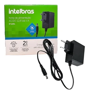 Fonte De Alimentação Ac/dc 12,8v 1a Ef 1201 - Intelbras