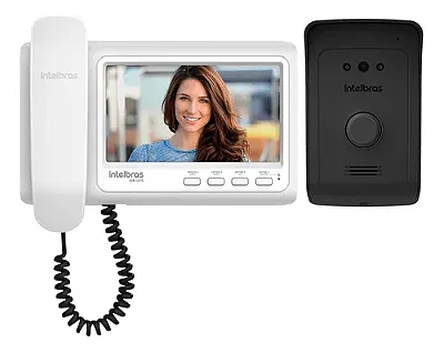 Vídeoporteiro Residencial Módulo Interno E Externo IVR 1070 HS Branco E Preto Intelbras