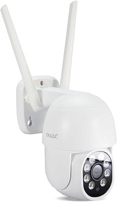 Kit 2 Câmeras + Instalação Compatível com Amazon Alexa e Google Assistant Externa/Interna