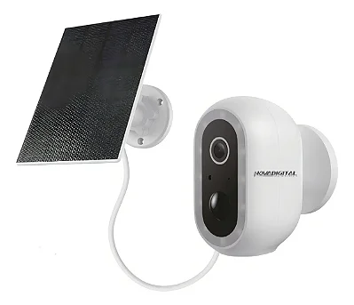 Kit Instalação + Câmera IP 2K com Bateria e Painel Solar Recarregável