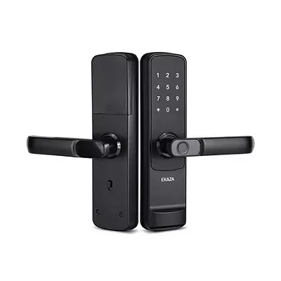 Fechadura Digital 5 em 1 + Instalação /Com Biometria, Bluetooth, Senha Touch, Chave e Tag