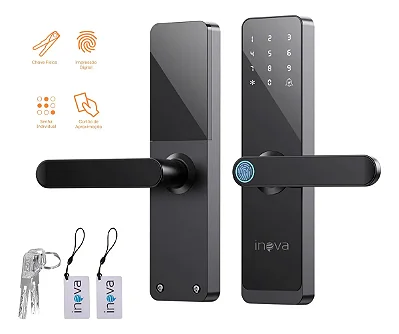Fechadura + Instalação / Nova Smart Lock Com Chave MI Cartão Voz Campainha NFC Senha Virtual