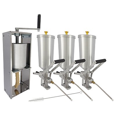Kit Masseira de Churros com 3 Doceira de Churros 2 Litros (Recheadeira de Churros)