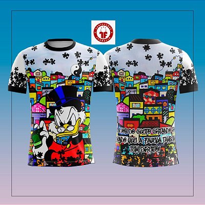 Camiseta de Quebrada Grau Favela Tio Patinhas Peita