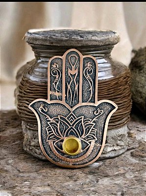 Incensário Mão Hamsa em Resina – Proteção e Espiritualidade