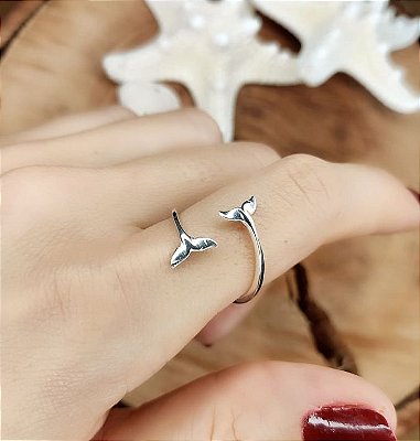 Anel Calda de Sereia Regulável - Prata