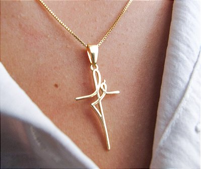 Colar Fé - Banhado a Ouro 18k