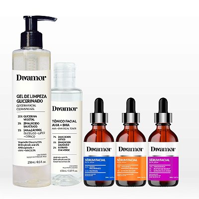 5 - Sabonete Demaquilante / Tônico Facial / Ácido Hialurônico / Vitamica C / Niacinamida