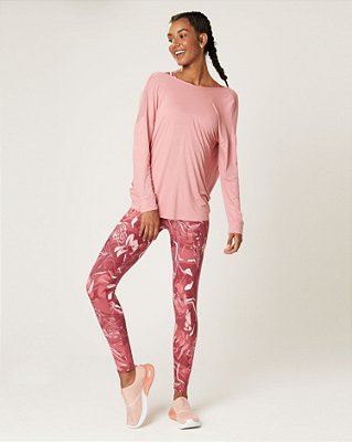 Calça Estampada Legging Floral em Lycra®