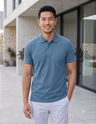 Camisa Polo Masculina Regular em Piquet Stretch - Malwee