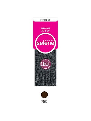 Meia Selene Lã Feminina 3/4 tamanho 34 a 39